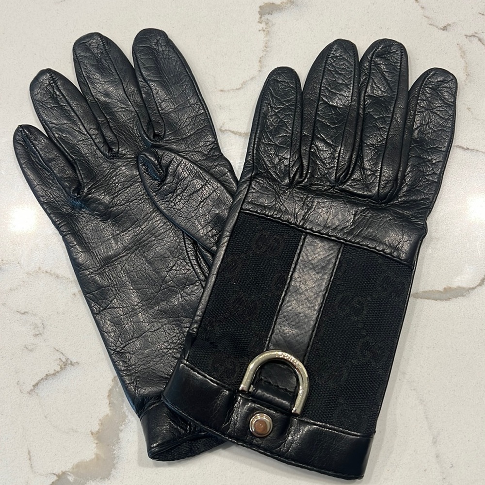 Gucci leather gloves